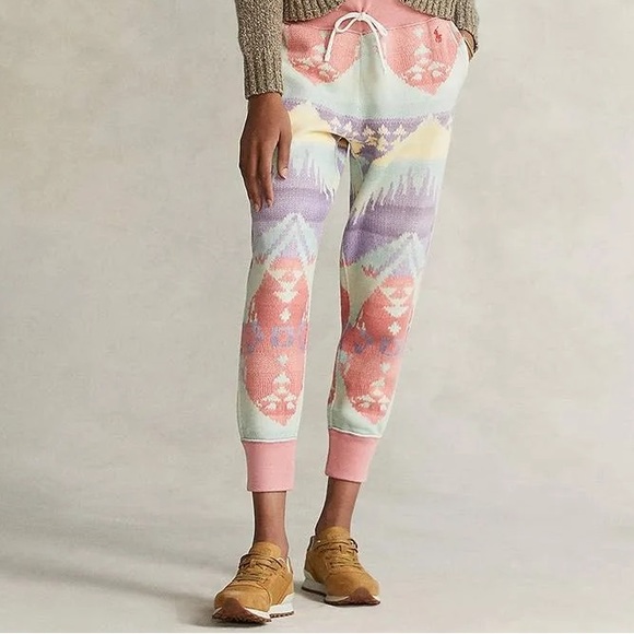 Ralph Lauren Pastel Patterned Joggers - Picture 1 of 16